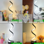 Спиральная настольная Led лампа для спальни, офиса черная